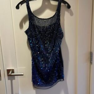 Sequin top navy worn once